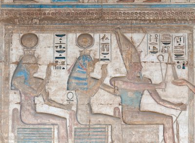 Malt relieffbilde på vegg av Egyptian 20th Dynasty