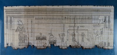 Papyrus som skildrer satirisk scene, ca 1100 f.Kr., datert fra regjeringen til Ramesses IX, egyptisk sivilisasjon, New Kingdom, Dynasty XX av Egyptian 20th Dynasty
