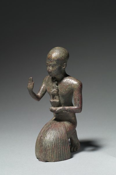 Statuett av en knelende prest, 1186-1069 f.Kr av Egyptian 20th Dynasty