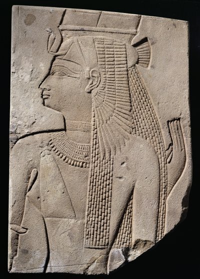 Relieff av en guddommelig konsort, sen periode, ca. 780-656 f.Kr. (sandstein) av Egyptian 25th Dynasty