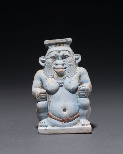 Kosmetisk krukke i form av Gud Bes, 664-525 f.Kr av Egyptian 26th Dynasty