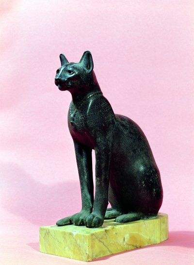 Skulptur av en katt, sen periode (bronse) av Egyptian 26th Dynasty