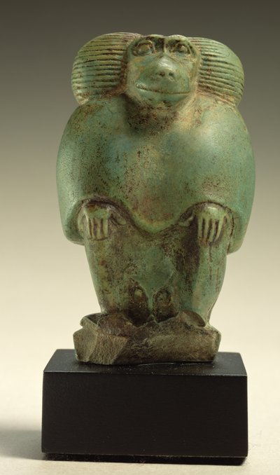 Sittende bavian, sen periode (fajanse) av Egyptian 26th Dynasty