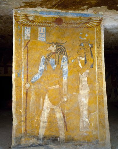 Veggmalerier fra Tomb of Pa Nentwy, Bahariya Oasis, Giza, Egypt. Egyptisk sivilisasjon, 26. dynasti, 663-525 f.Kr. av Egyptian 26th Dynasty
