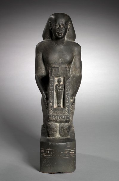 Naophorous statue av finansoffiser og tilsynsmann for felt, Horwedja, 521-486 f.Kr. av Egyptian 27th Dynasty
