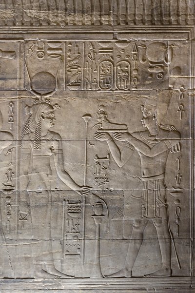 Relieffer i den indre helligdommen, Philae-tempelet, Aswan, Egypt av Egyptian 30th Dynasty