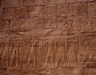 Egyptisk antikke: relieff fra Karnak-tempelet (Karnak), Luxor, Egypt av Egyptian Egyptian