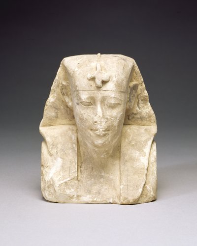 Skulptørmodell av en konge, mulig Ptolemaios I eller II (kalkstein) av Egyptian Ptolemaic Period