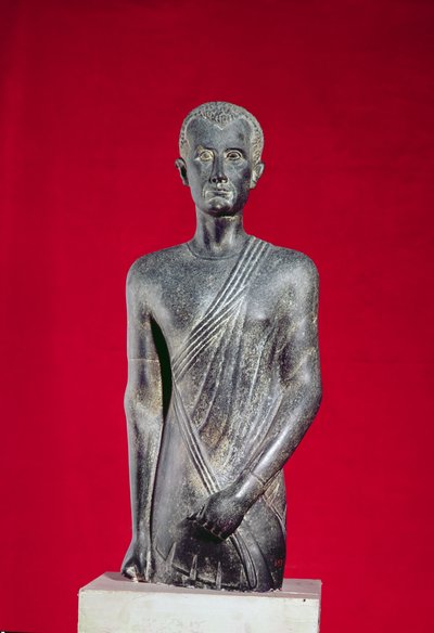 Statue av Hor, fra Alexandria, ca. 40 f.Kr. (basalt) av Egyptian Ptolemaic Period