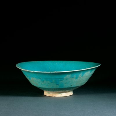 Fatimid turkis glasert bolle av Egyptian School