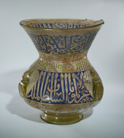 Moskelampe i navnet til al Malik al Nasu Muhammad, ca. 1300-1340 (emaljert glass) av Egyptian School