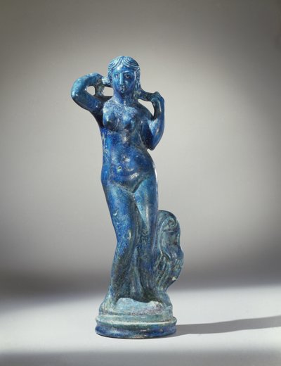 Statuett av Afrodite Anadyomene (blå fajanse) av Egyptian School