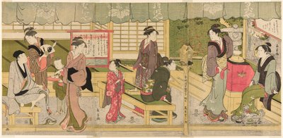 The Front Room of the Naniwaya (Naniwaya misesaki) av Eishōsai Chōki