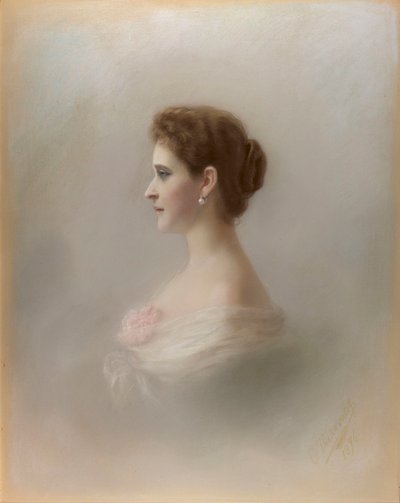 Portrett av storhertuginne Elizaveta Fyodorovna, prinsesse Elizabeth av Hessen og av Rhinen, 1896. av Ekaterina Ieronimovna Viskovatova