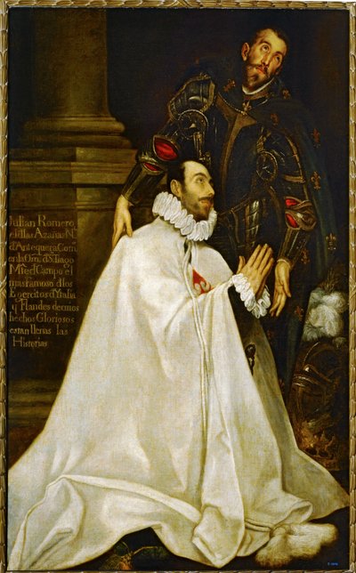 Julian Romero de las Azanas og Saint Julian (maleri på lerret) av El (1541-1614) Greco