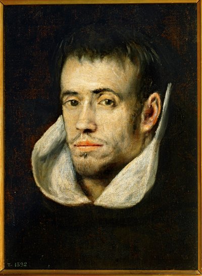 Portrett av en munk (maleri på lerret) av El (1541-1614) Greco