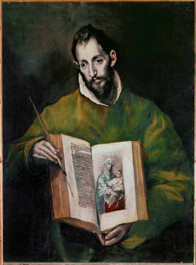 Sankt Lukas EvangeliSt (maleri på lerret) av El (1541-1614) Greco
