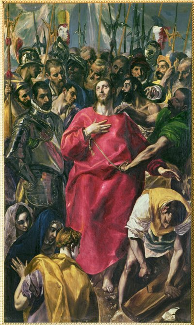 Avkledningen av Kristus (maleri på lerret) av El (1541-1614) Greco