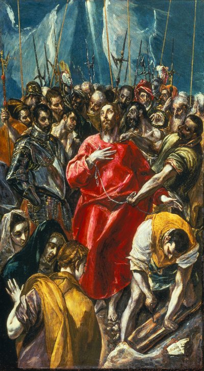 The Espolio, The Disrobing of Christ, ca. 1577-79 (olje på panel) av El (1541 1614) (studio of) Greco