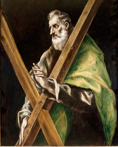 Apostolat til katedralen i Toledo: Saint Andre the Apotra. Maleri av Domenikos Theotokopoulos dit El Greco (1540-1614) av El Greco