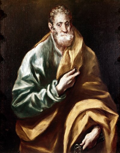 Apostolat til katedralen i Toledo: Apoteren Saint Peter. Maleri av Domenikos Theotokopoulos dit El Greco (1540-1614) av El Greco