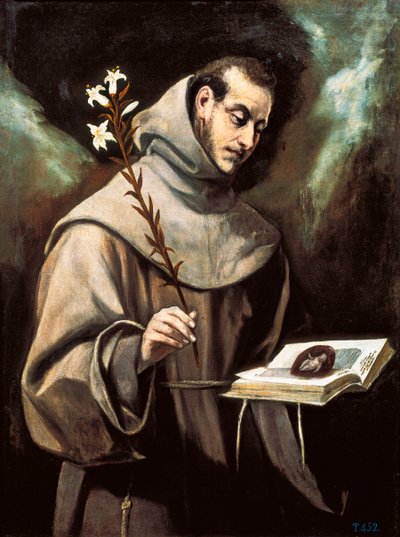 Portrett av Saint Anthony av Padua av El Greco