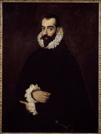 Presume Portrait of the Duke of Benavente Maleri av Domenikos Theotokopoulos dit El Greco (1541-1614) av El Greco