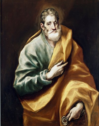 Apoteren Saint Peter. Maleri av Domenikos Theotokopoulos dit El Greco (1540-1614) av El Greco