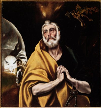 The Tears of Saint Peter (olje på lerret, ca. 1594-1604) av El Greco