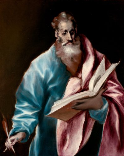 Spansk: San Mateo Apóstol Apostelen Sankt Matteus av El Greco