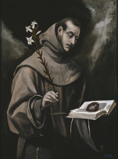 Saint Anthony av Padua, ca. 1580 av El Greco