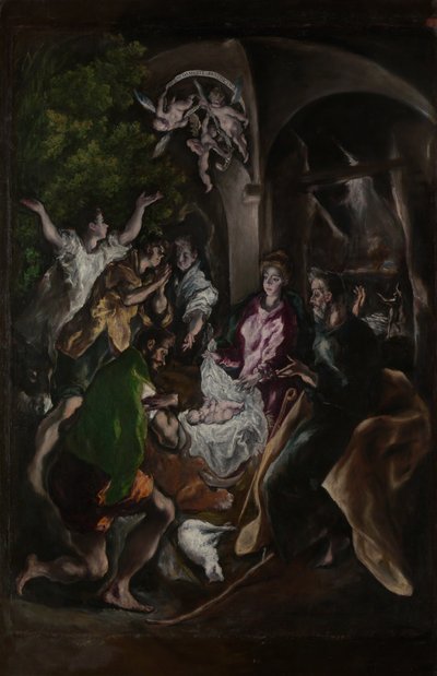 Hyrdenes tilbedelse, ca. 1605-10. av El Greco