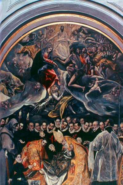 Begravelsen av grev Orgaz detalj, 1586-1588 av El Greco