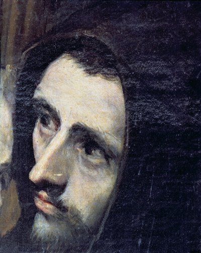 The Burial of Count Orgaz, fra en legende fra 1323, detalj av en franciskansk munk, 1586-88 olje på lerret detalj av 44240 av El Greco
