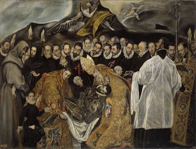 Begravelsen av greven av Orgaz nedre del, ca 1625 av El Greco