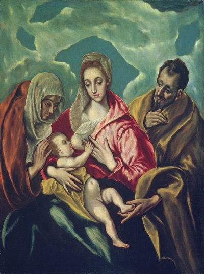 Den hellige familie med St. Elizabeth av El Greco