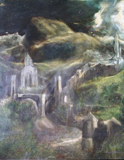 Den ubesmittede unnfangelsesdetaljen til Toledo 1607-13 olje på lerret se 90015 av El Greco