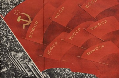 Illustrasjon fra USSR Builds Socialism, 1933. av Eliezer Markowich Lissitzky