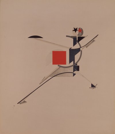Den nye. Figur for operaen Victory over the sun av A. Kruchenykh, 1920-1921 av Eliezer Markowich Lissitzky