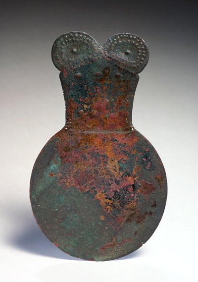 Speil, fra Marlik, nordvest i Iran, ca. 1400 f.Kr. (bronse) av Elamite