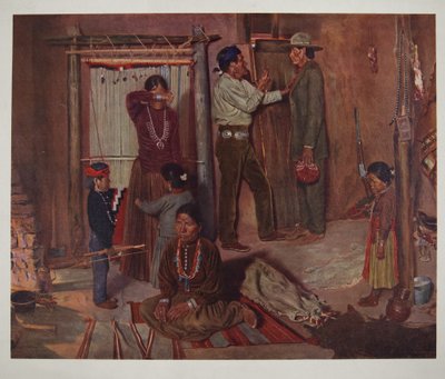 Forlater hjemmet til Carlisle Indian School (chromolitho) av Elbridge Ayer Burbank