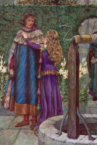 Elaine (farge litho) av Eleanor Fortescue Brickdale