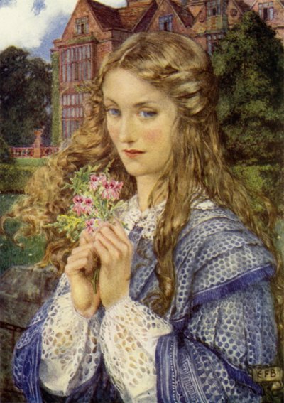 Evelyn Hope (farge litho) av Eleanor Fortescue-Brickdale