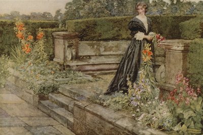 Hagefantasier, blomstens navn (farge litho) av Eleanor Fortescue-Brickdale