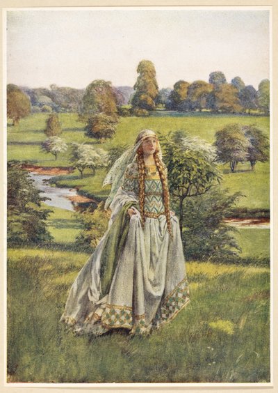Guinevere, fra 'The Golden Book of Famous Women', av Eleanor Fortescue-Brickdale av Eleanor Fortescue-Brickdale