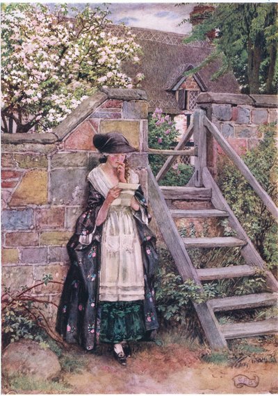 Olivia: "Det Olivia virkelig følte ga meg en viss uro, i kampen mellom klokskap og lidenskap forlot hennes livlighet henne ganske." (litho) av Eleanor Fortescue-Brickdale