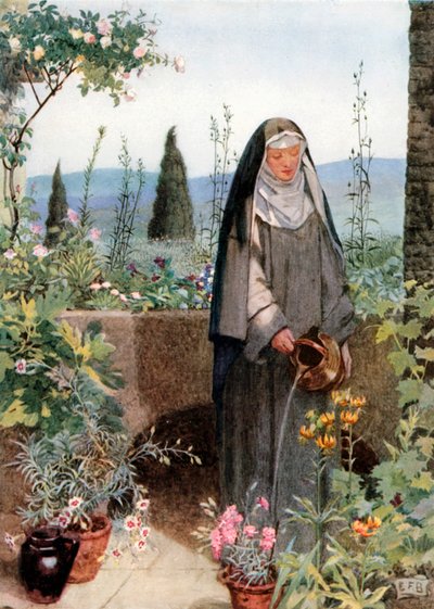 St. Clare (fargelitografi) av Eleanor Fortescue-Brickdale
