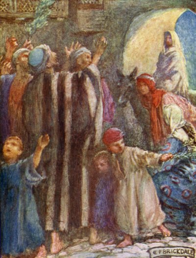 Kongens fremgang (farge litho) av Eleanor Fortescue Brickdale