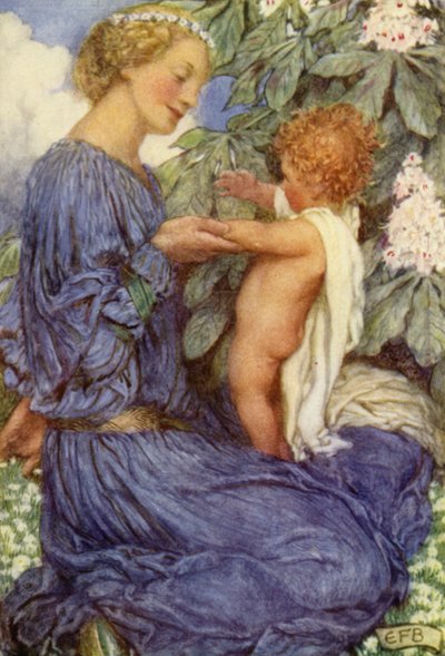 Den siste turen sammen (farge litho) av Eleanor Fortescue Brickdale