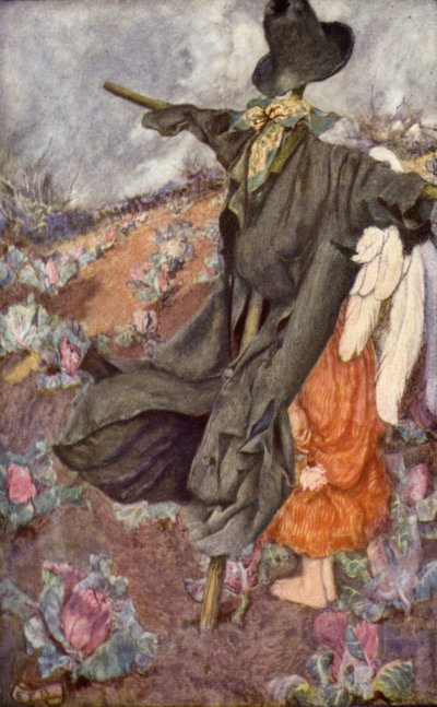 "Verden og det den frykter" (farge litho) av Eleanor Fortescue-Brickdale